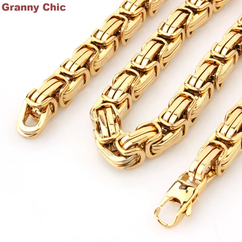 Ожерелье Granny Chic с широкой византийской цепочкой для мужчин ювелирное изделие из