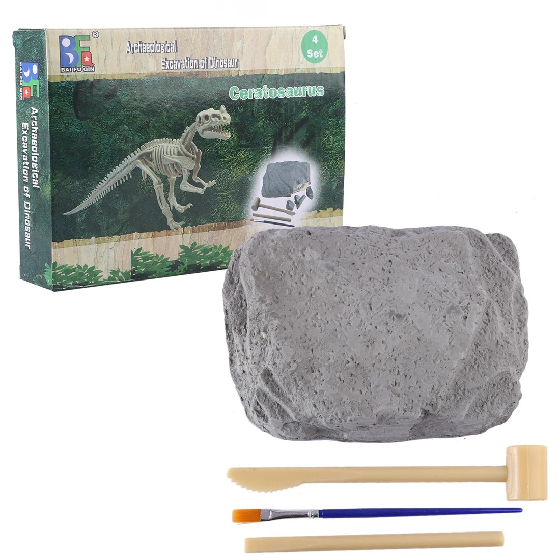 Динозавр игрушечный экскаватор Ultimate Dinosaur Science Kit Dig Up Dinosaur and Assemble a T Rex Skeleton Small Jigsaw-Tyrannosaurus