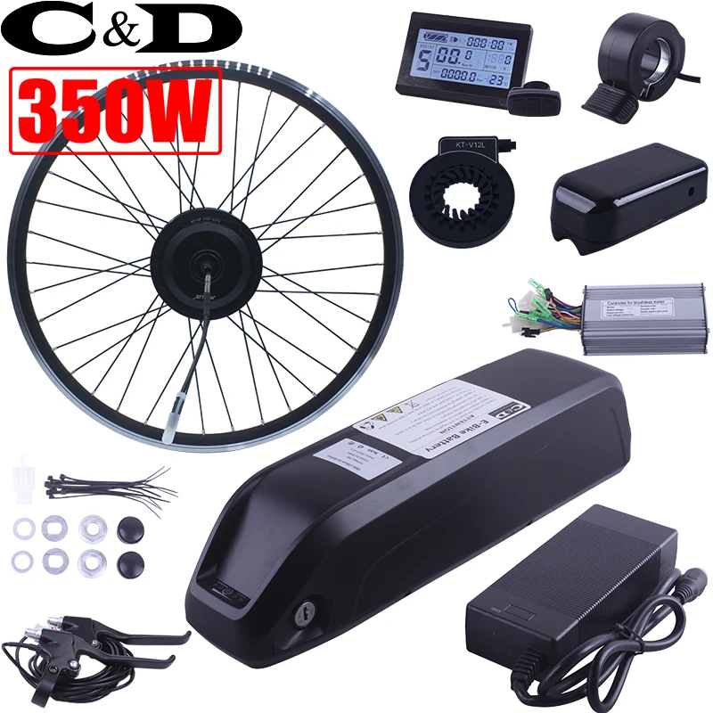 

LED LCD display 350W 500W bottle battery 36V 12.5AH 48V 10AH Electric bike ebike conversion kit XF15F 15R motor MXUS brand