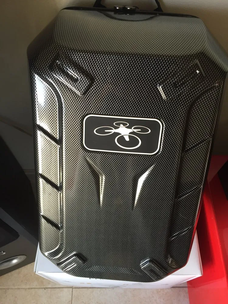Carbon Fibre Backpack Bag Carrying Case Hardshell Hard Shell For DJI Phantom 4 3 FPV Drone RC Quadcopter