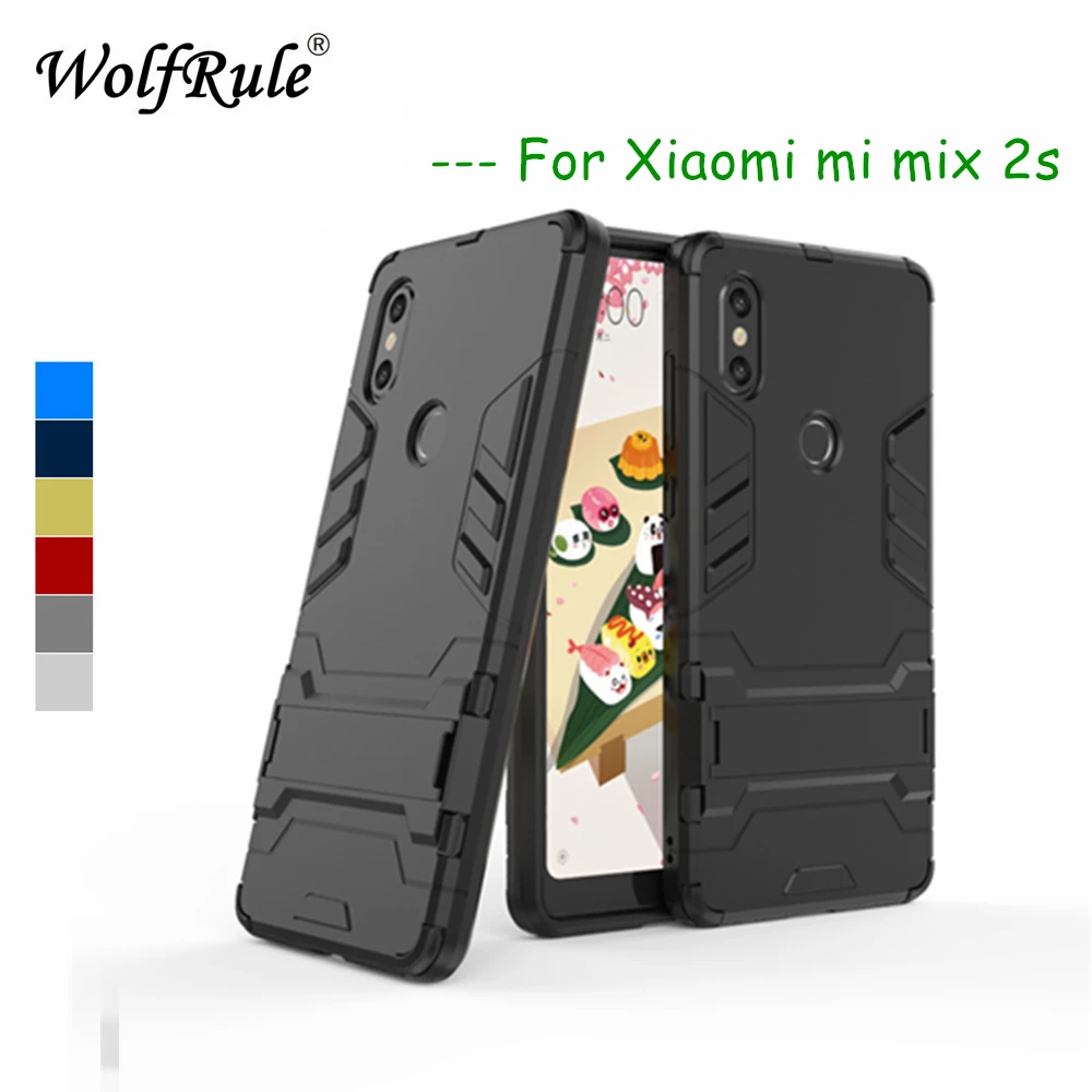 Чехол wolfrole для Xiaomi Mi Mix 2S мягкий силиконовый + жесткий пластиковый чехол с