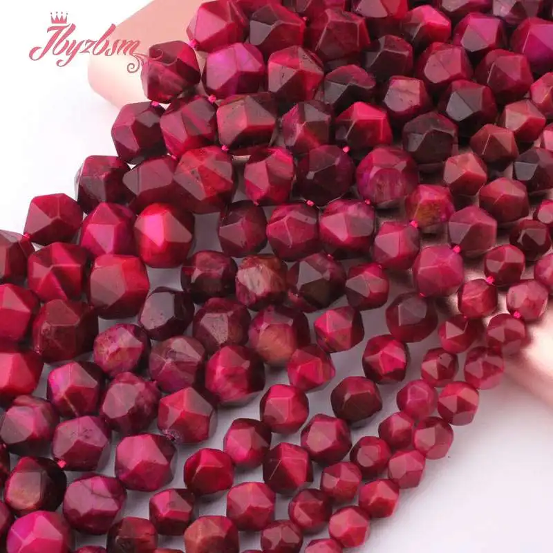 6 8 10 12 мм граненые Magenta тигровые глаза бусины натуральный камень для DIY ожерелье