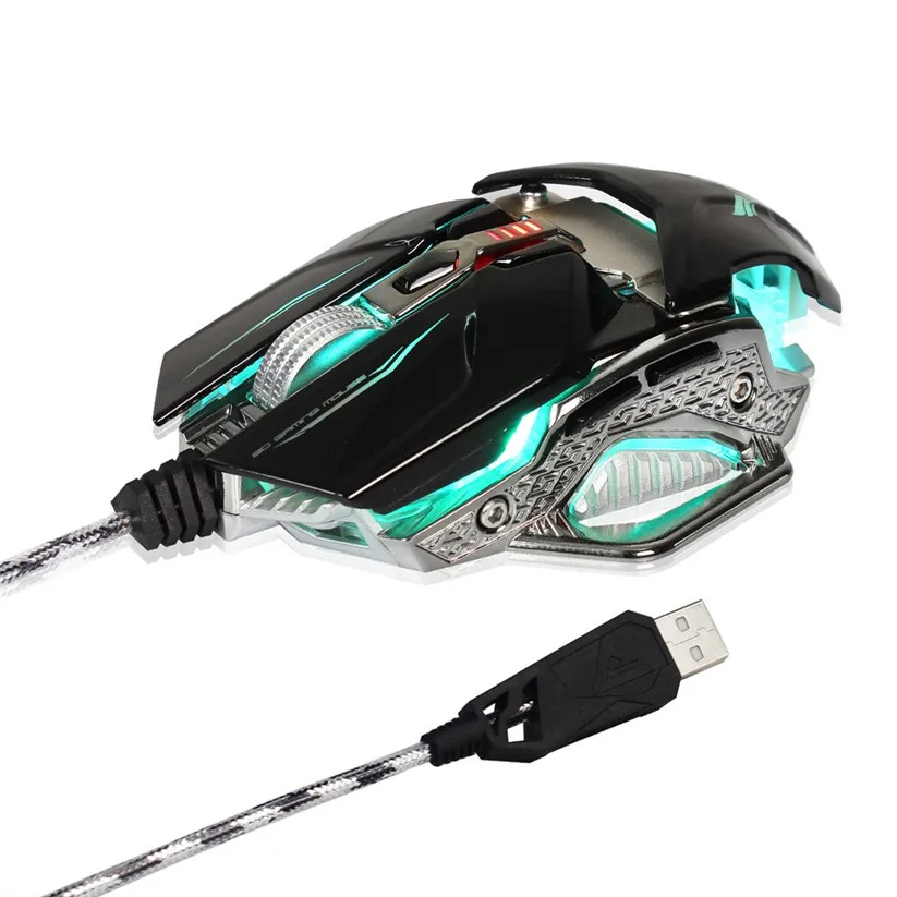 Mosunx мышь Бесшумная USB Проводная оптическая игровая Эргономичный мыши