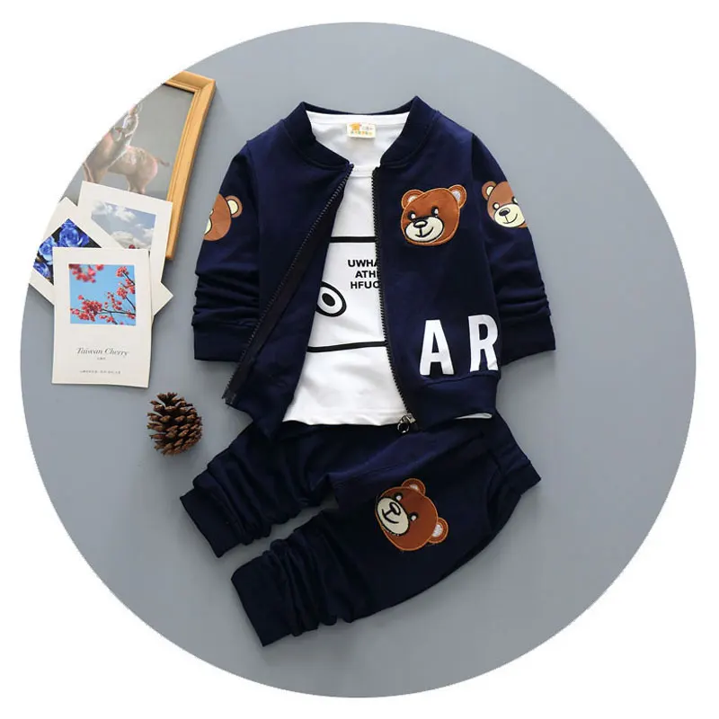 2016 Autumn Baby Boys Sports Suits 3 Piece Tracksuits For Boys Child