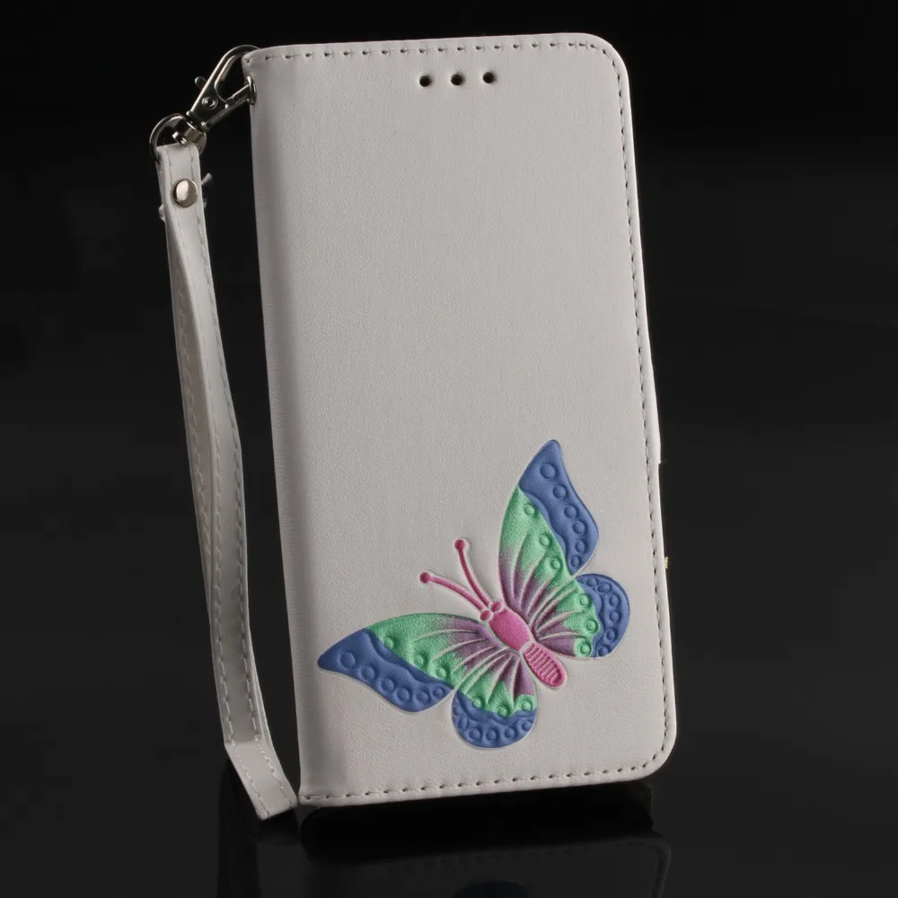 

1pcs/lot Free Shipping Butterfly Leather Phone Case Wallet back Cover For Samsung A5 A8 2018 J3PRO J5PRO J7PRO 2017