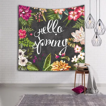 

Plant Tapestries Merry Christmas Wall Hanging Flowers Moroccan Camping Home Decoration Accessories Bedspreads Large Woven Custom