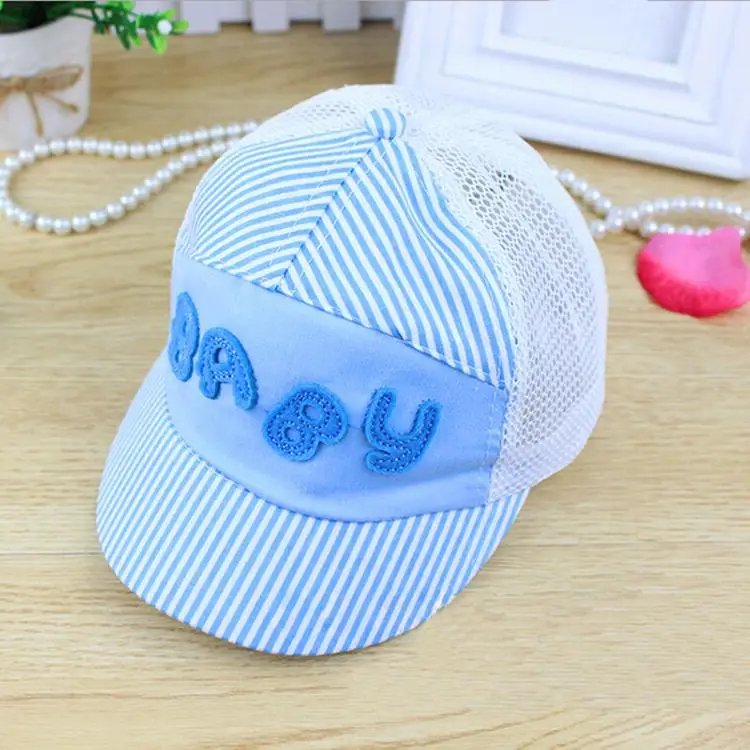 YJ Best Selling Infant Baseball Caps Baby Pattern Summer Sun Mesh Baseball Hat Pink Sun Hats for