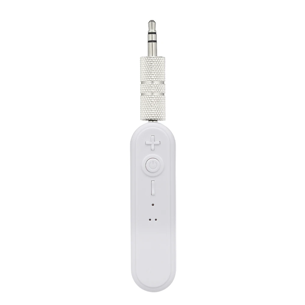 Беспроводной Bluetooth 4,1 аудио приемник Музыкальная Коробка адаптер Hands-free автомобильный комплект с микрофоном AUX Выход для наушников динамик стерео - Цвет: Белый