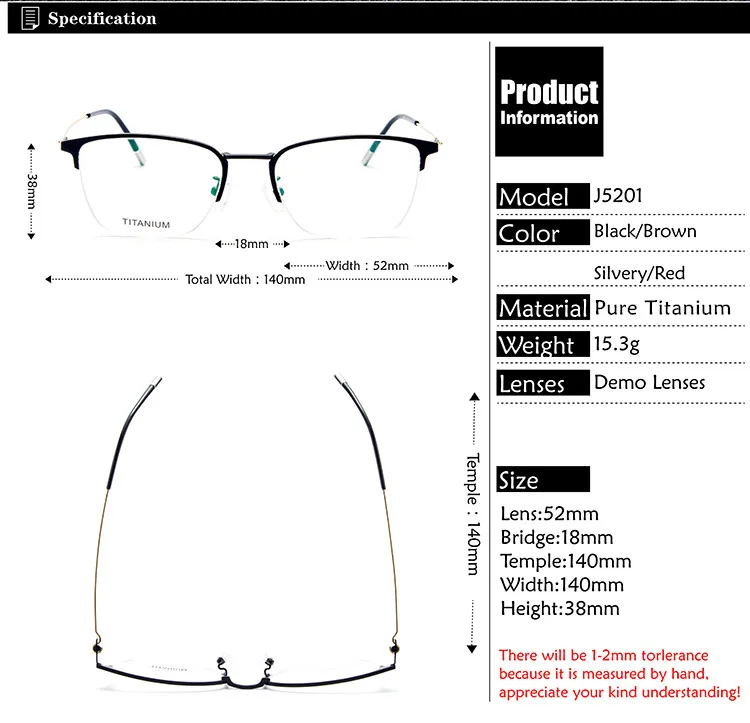 Eagwoo, титановые очки, полуободок, оптическая оправа, очки по рецепту, очки с проволокой, дужки, мужские, новинка, тонкий светильник, очки для глаз, 5201