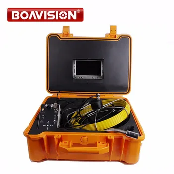 

40m Fiber Glass Cable Waterproof Industrial Sewer Pipe Pipeline Inspection Underwater Camera 12Pcs Leds With 7" LCD Monitor DVR