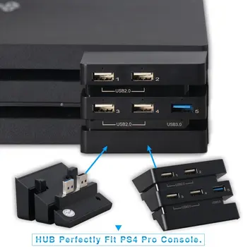 

PS4 Pro Accessories Host USB Hub 3.0 & 2.0 USB Port Game Console Extend USB Adapter for PlayStation 4 Pro V2 HUB