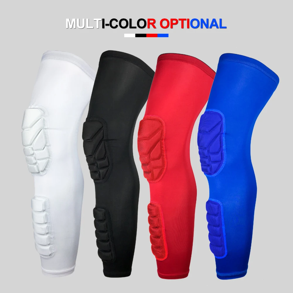 Breathable men's long paragraph basketball knee leg set calf