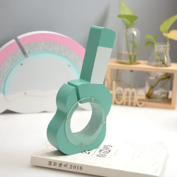 

Guitar Piggy bank pot Pocket Model kit figure Toys Baby Kids Room Furnish architecture INS Child Christmas Birthday Gifts