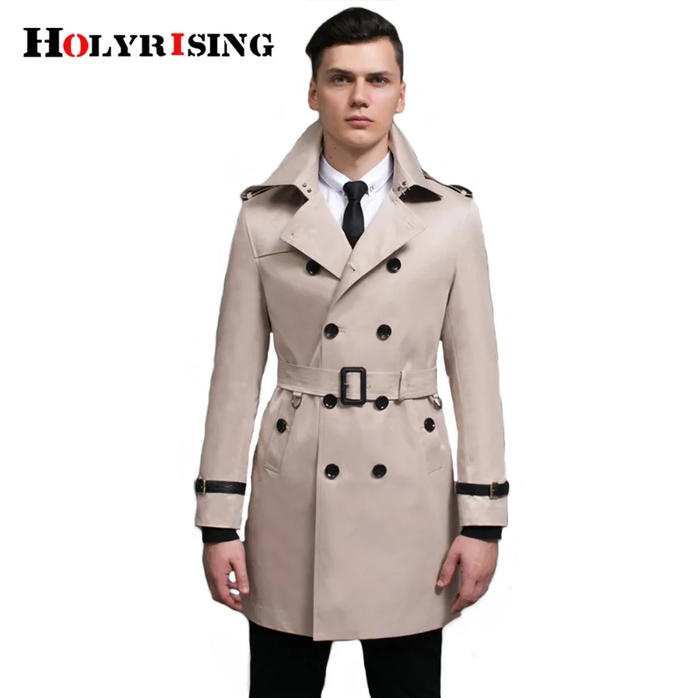 Holyrising-Mens-Windbreaker-Long-Sleeve-Trenchcoat-Slim-Jackets-And ...