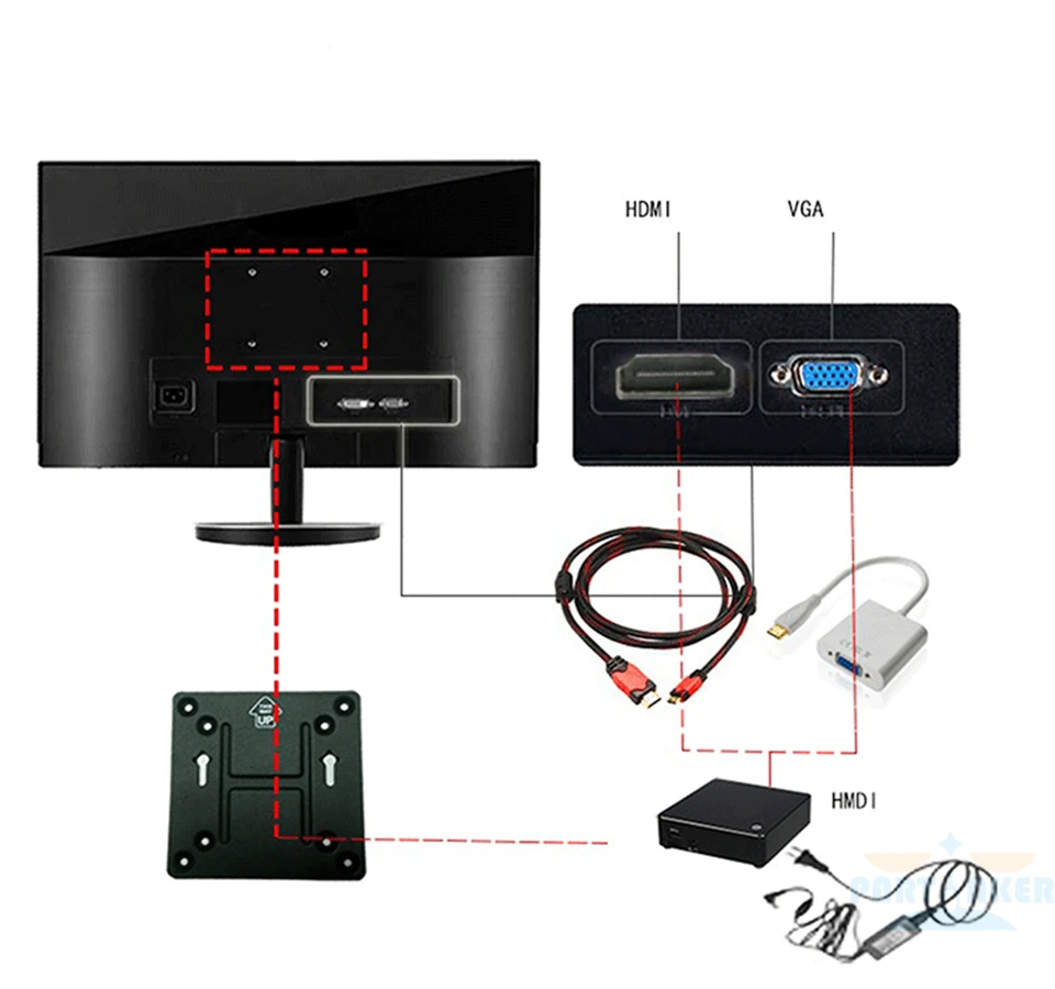 Причастником B15 Kaby Lake R Мини ПК Intel i5 8250U HDMI DP дисплей 2,4G/5G Wifi B/G/N/AC+ bluetooth