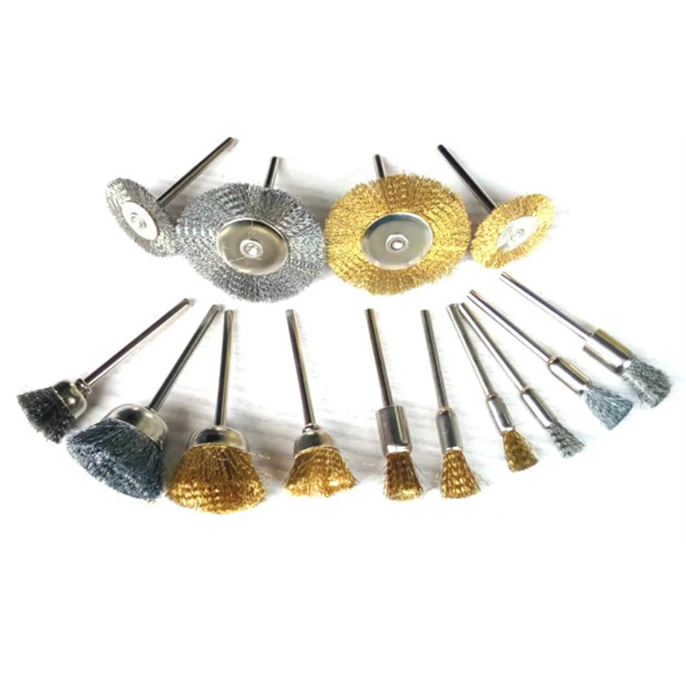 

32pcs Wire Steel Brass Brushes Polishing Brush Wheels Set for Dremel Rotary Tool Motorcycle Accessories