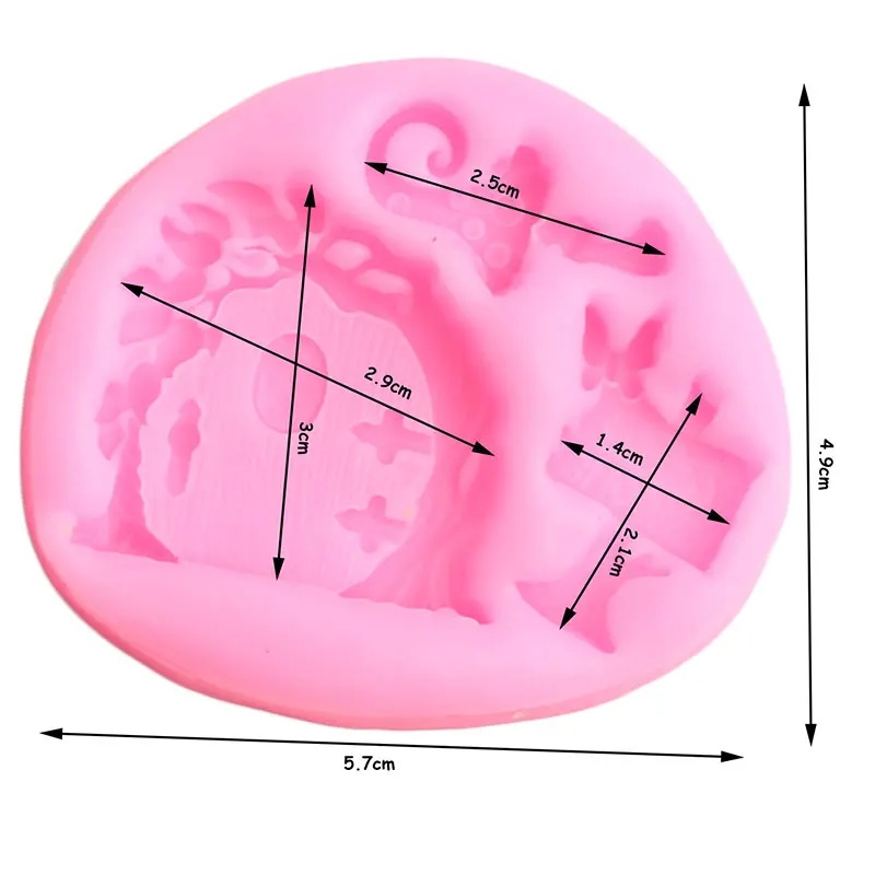 Сказочная дверь сада силиконовая форма детский день рождения кекс Топпер помадка торт полимерное украшение глина конфеты форма для шоколадной мастики