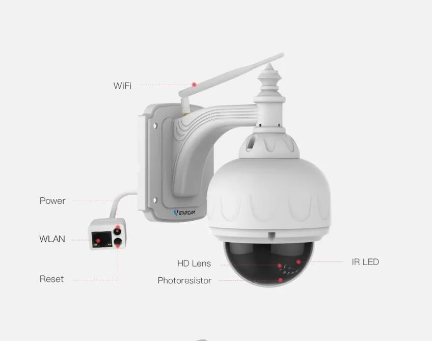 Vstarcam eu/us c33/c33-x4 IP 661 MP 720 p HD беспроводная wifi IP наружная Водонепроницаемая камера ночного видения веб-камера Новинка