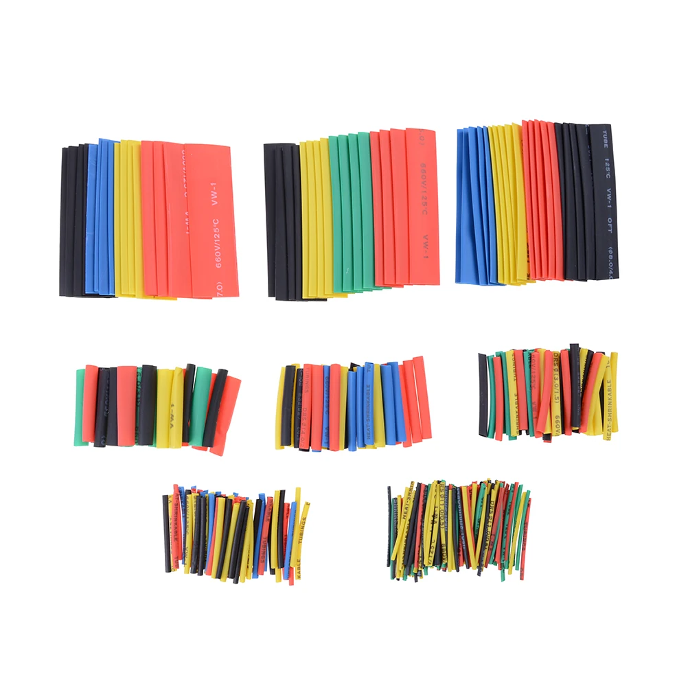 Colorful Assorted Heat Shrinkable Tube Tubing Wrap Set Combo 328 Pieces