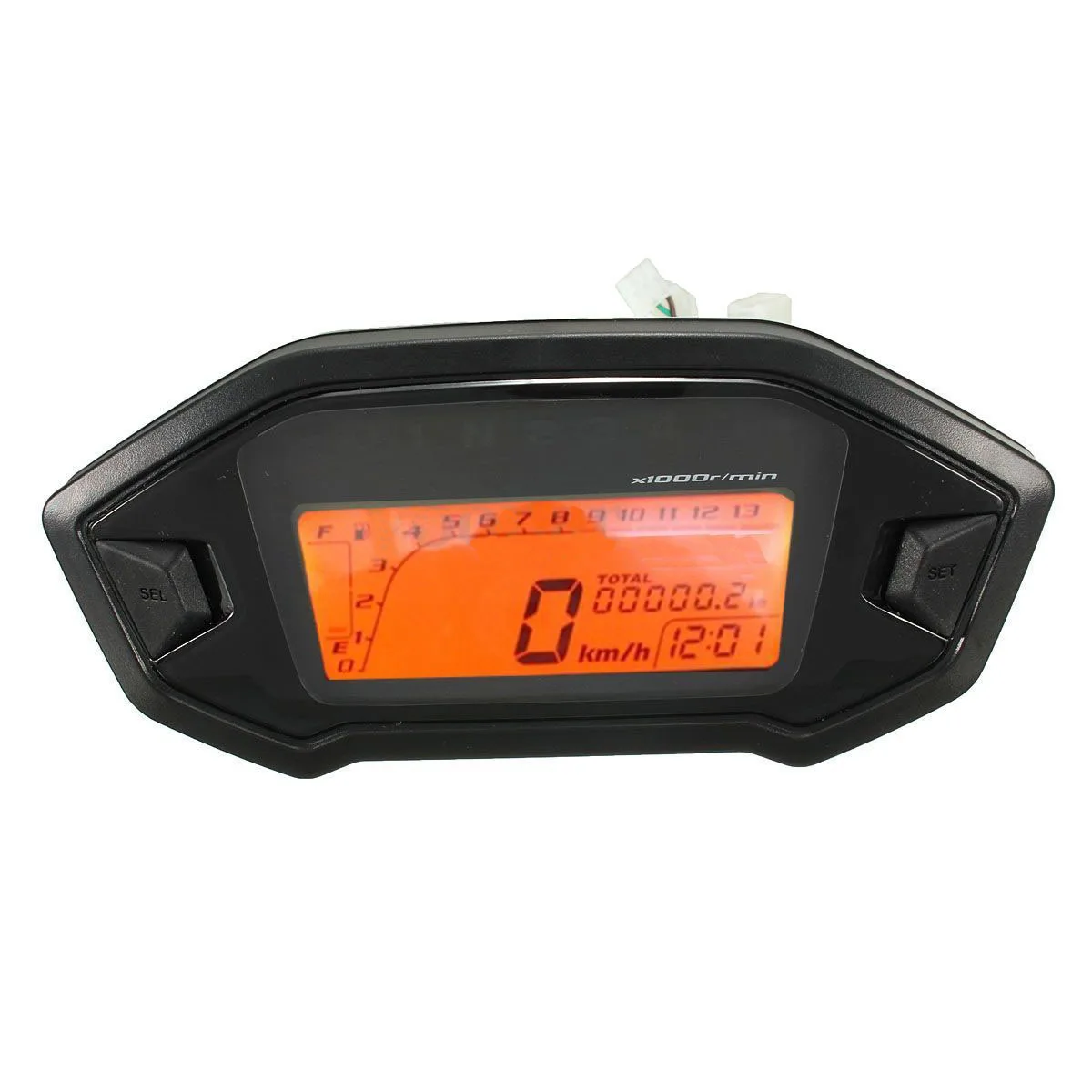 

Motorcycle Odometer Speedometer Tachometer Gauge Universal LCD Digital Backlight
