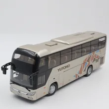 Коллекционная модель из сплава, подарок, 1:42 масштаб, Yutong ZK6118HQY8Y, двухэтажный городской автобус, транспорт, литая игрушка, модель украшения