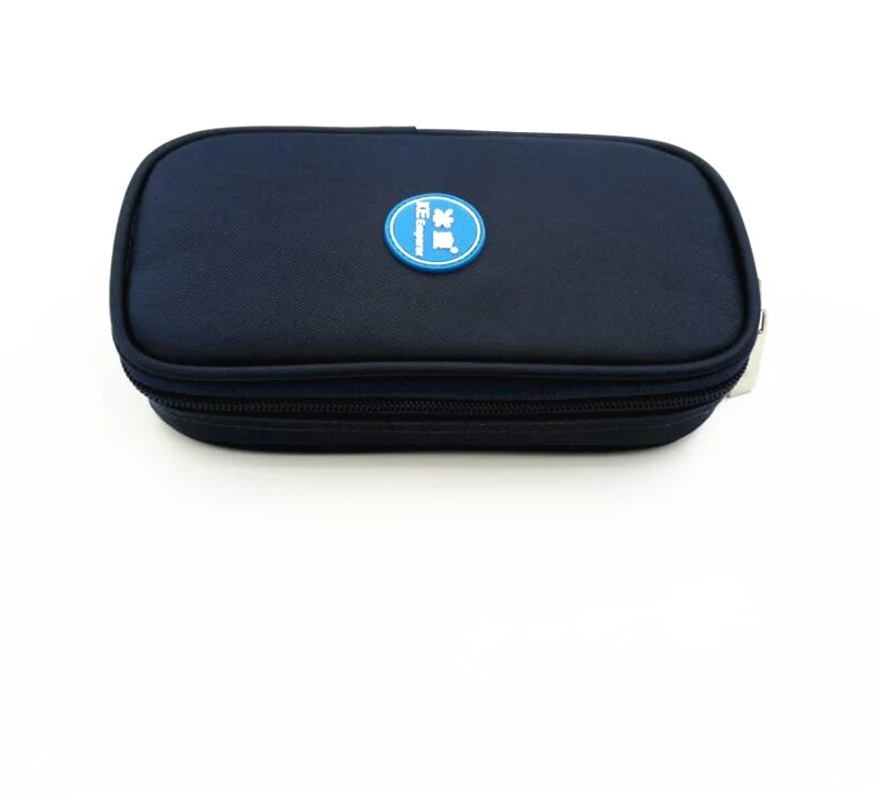 Portebla voyage диабетики Insuline кулер сумки протектор чехол инжектор Водонепроницаемый коробка градусов Цельсия дисплей кулер диабет - Цвет: Dark Blue