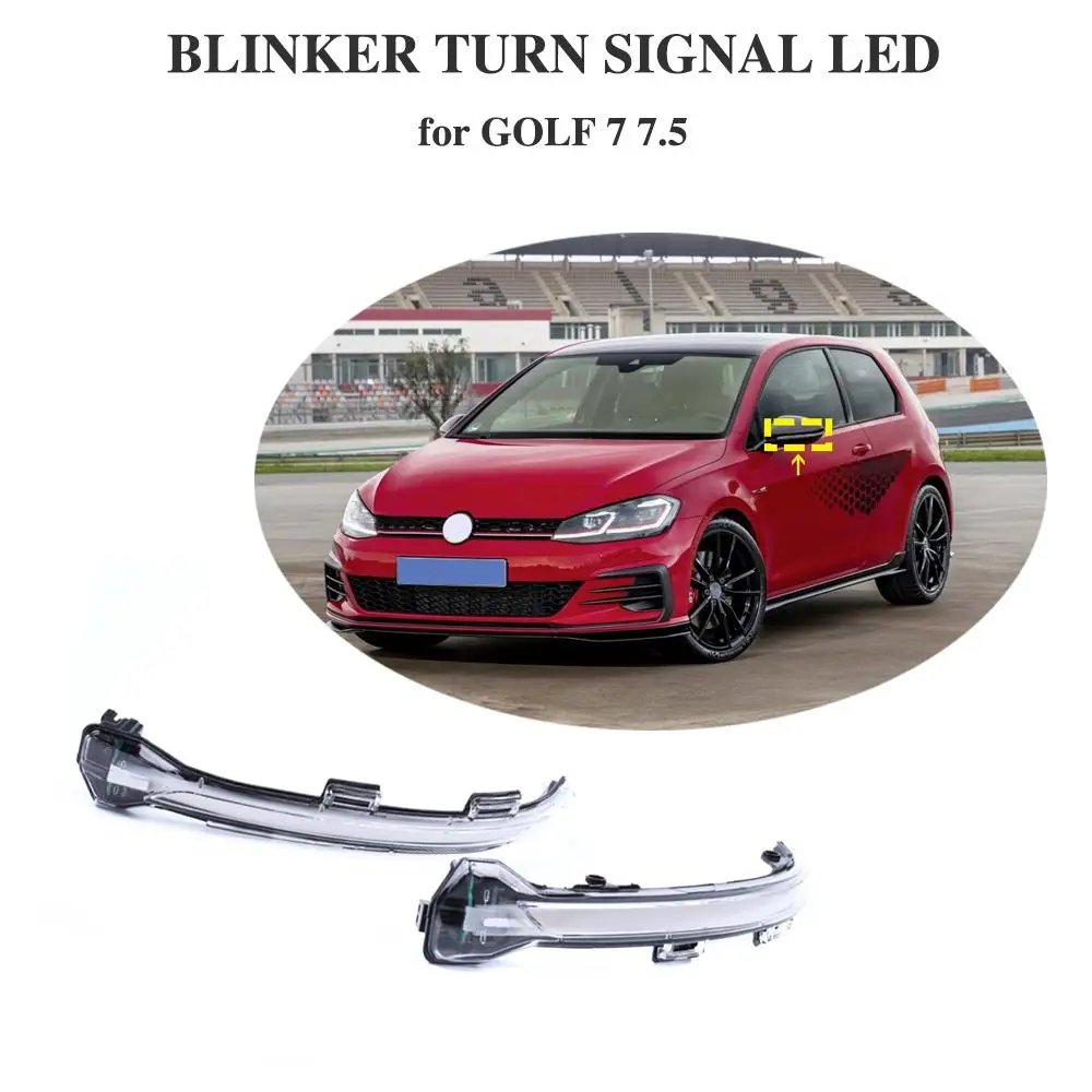 Белый для VW Golf 7 VII MK7 MK7.5 Touran боковое крыло индикатор зеркала заднего вида мигающий