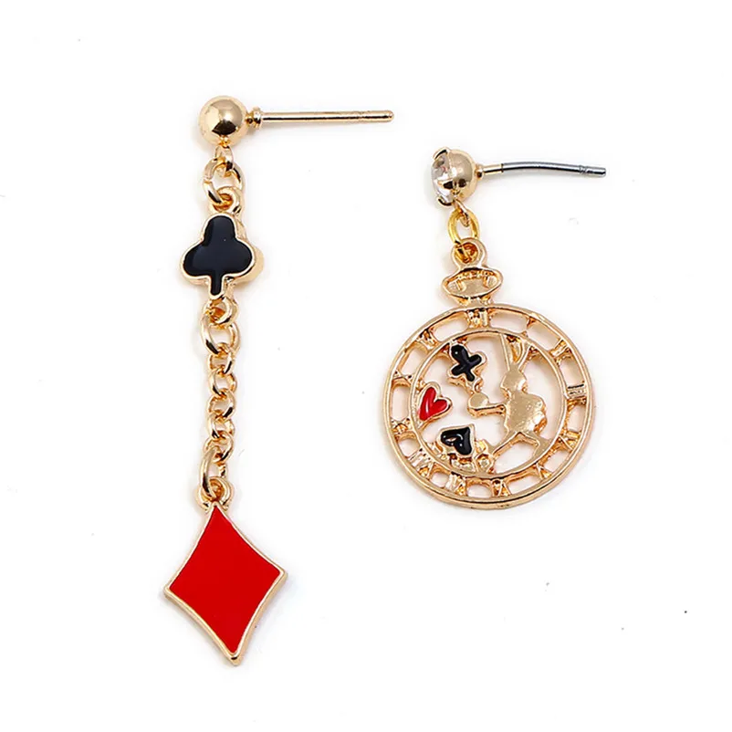 2018 Trendy Earrings for women Dangle earrings Asymmetric earring Alloy Rhinestone Earrings earring for girl Brincos J19#N (5)