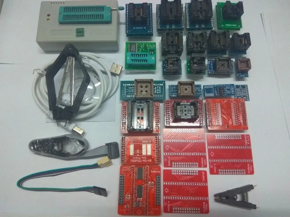 

Russian Files V8.30 TL866II Plus TL866A USB Universal Programmer Bios/ECU Programmer+28adapters 1.8V nand flash 24 93 25 mcu