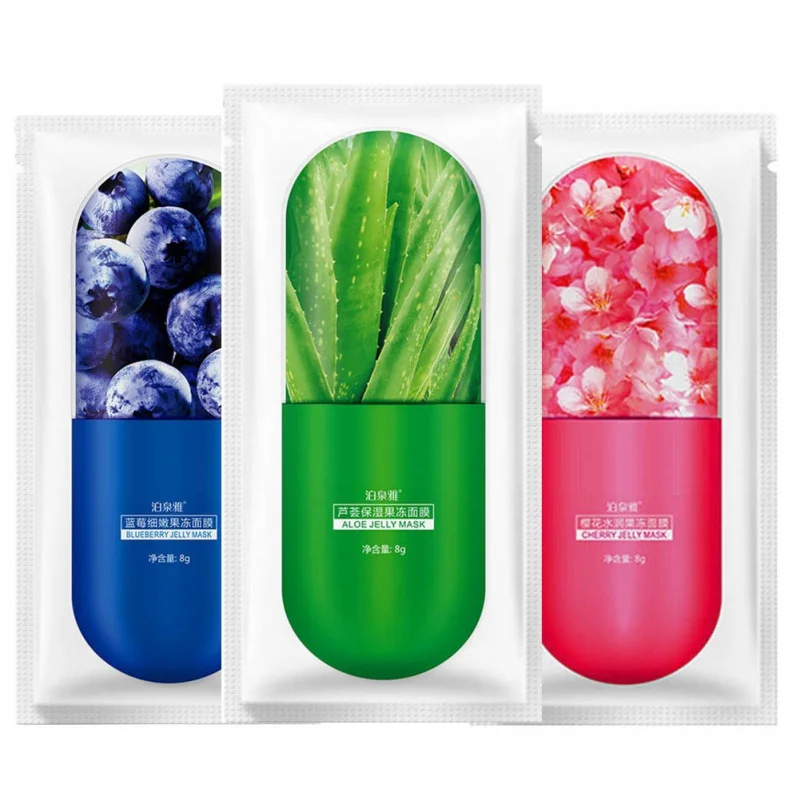 

Aloe Blueberry Cherry Blossom Jelly Sleeping Mask Deeply Hydrates Your Skin To Make It Moist And Smooth