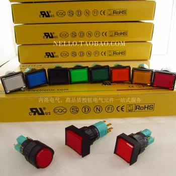 

[SA]EMA 16mm illuminated pushbutton switch is not self-resetting 01P-R / S / CM40.Q / S1P square circle moment--10pcs/lot