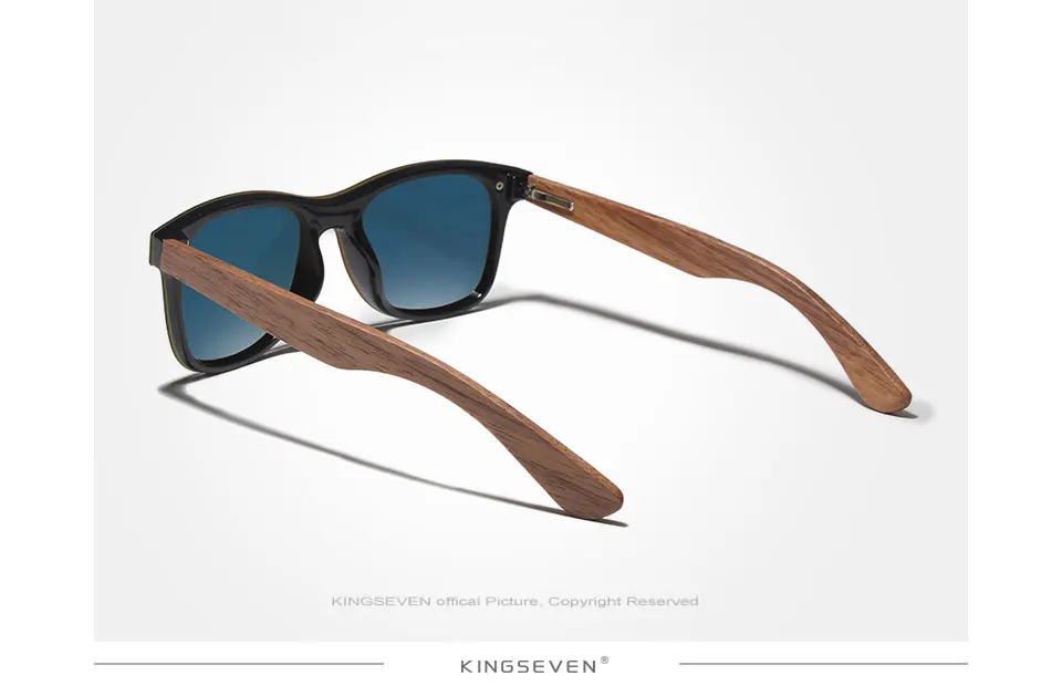 KINGSEVEN Handmade Wood Sunglasses Men Polarized UV400