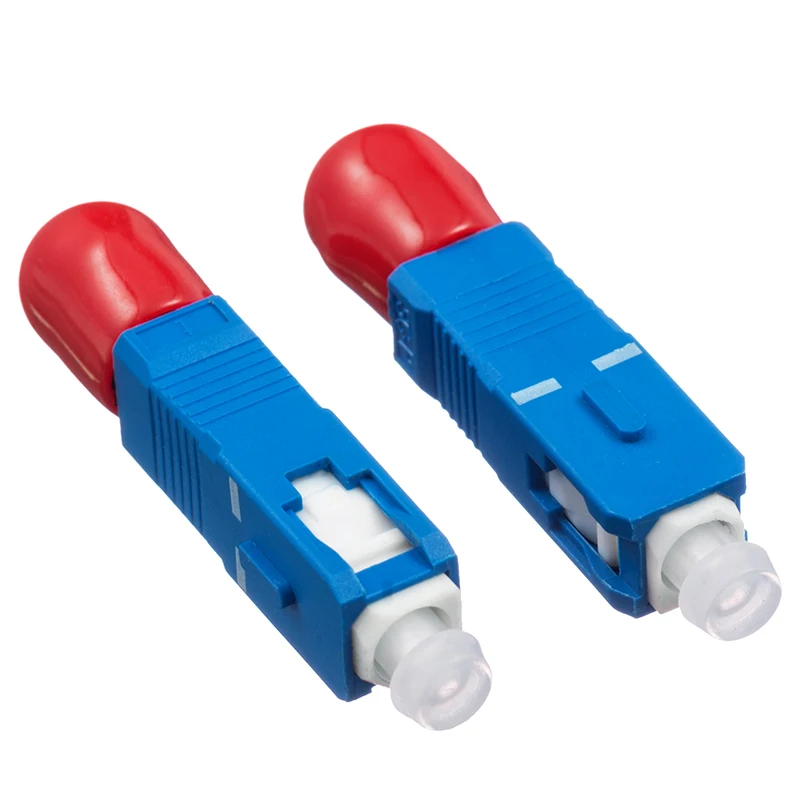 

2pcs Free Shipping ST Female to SC Male Fiber Optic Adapter Single mode ST-SC Hybrid Optical Adaptor