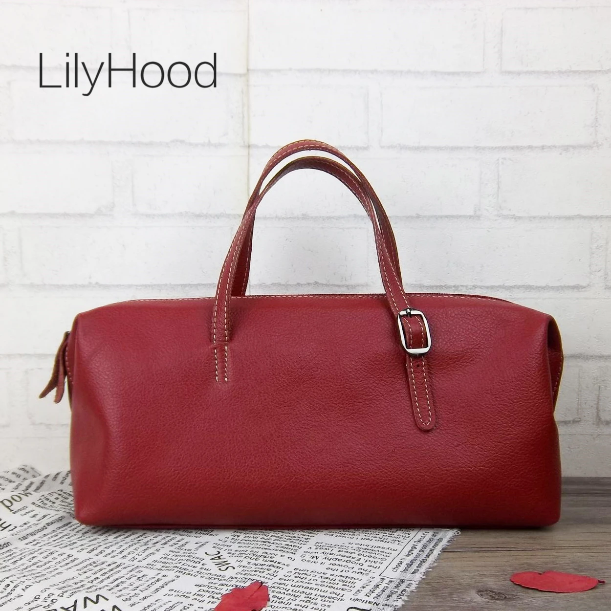 

Cowhide Leather Boston Handbag High Quality Genuine Leather Top-handle Bag 2019 Women Casual Natural Leather Daily Small Bag