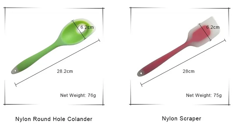 1 шт. кухонная утварь кухонные инструменты Лопатка и ложка кухонная посуда нейлоновая и Пищевая силиконовая многоцветная