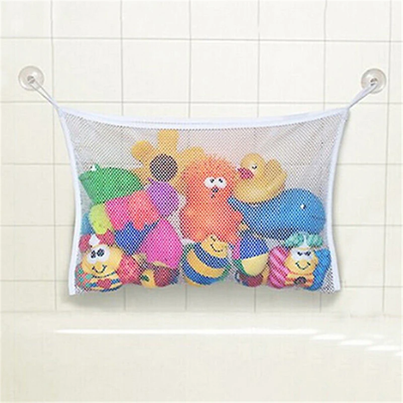 عالية الجودة الطفل لعبة شبكة حقيبة التخزين حمام حوض دمية المنظم شفط الحمام الاشياء صافي