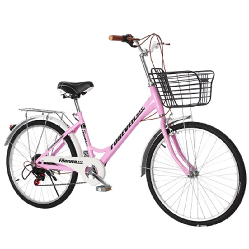 Clearance 24-Inch Adult Bicycle Men And Women Variable Speed Commuter Bike City Retro Portable Step Princess Student 1