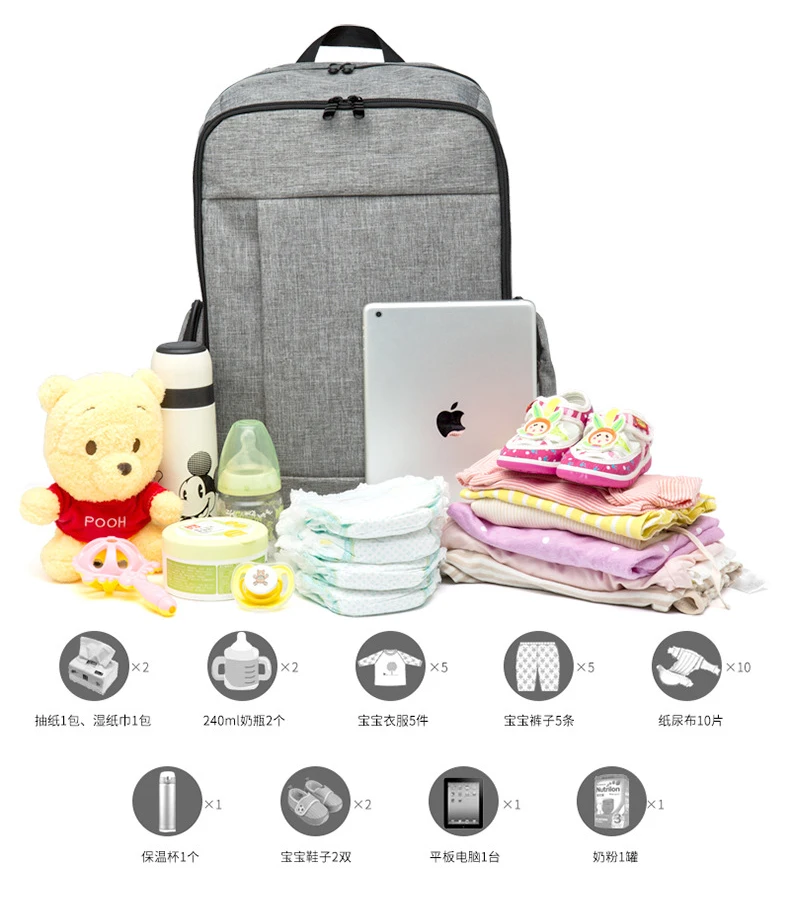 Большой емкости Детские Пеленки сумки рюкзак для мам подгузник для беременных сумка коляска с водоотталкивающим покрытием детские сумки