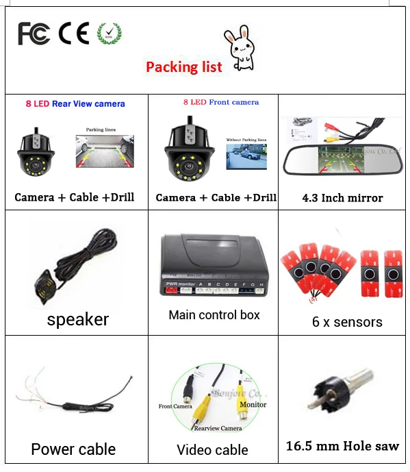 1 Conjunto Do Carro Sensores de Estacionamento