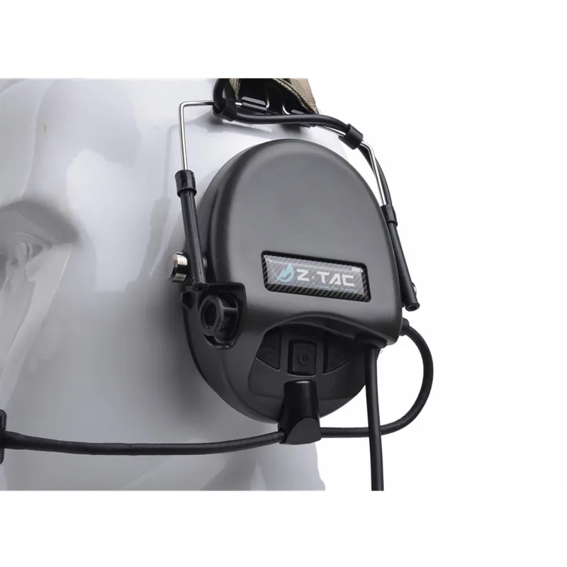 Z-tactical Z-tac Z110 Military Headphone Softair Outdoor Headband Version Fits Under New Or Legacy Helmets