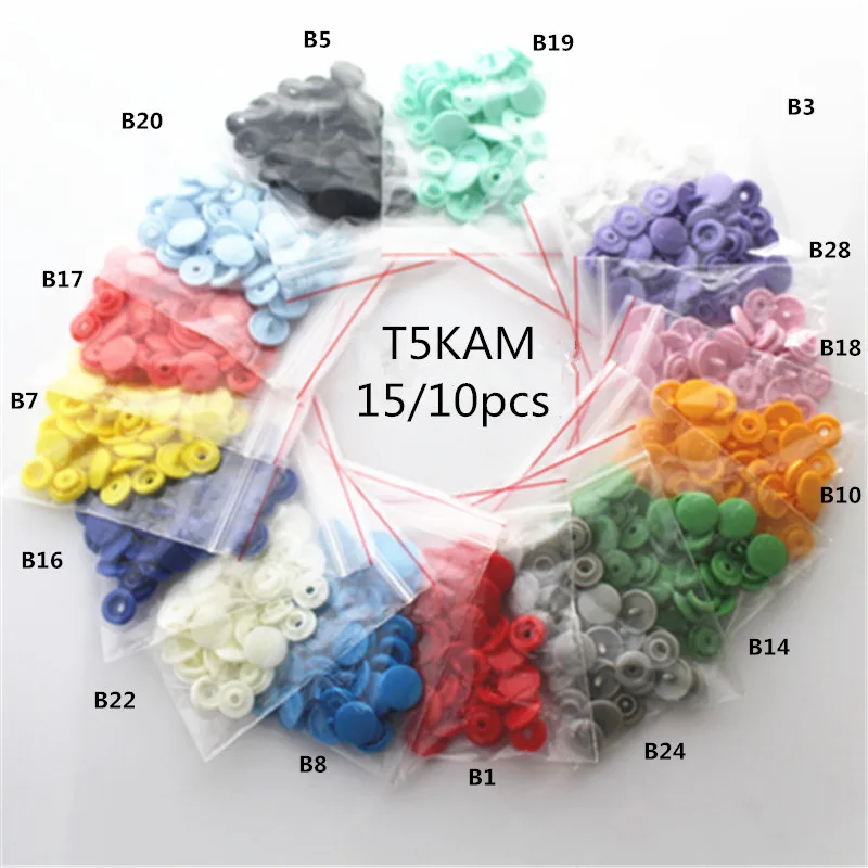 

U Shape Fastener Snap Pliers KAM Button 150 set T5 Plastic Resin Snap Button Press Stud Cloth Button