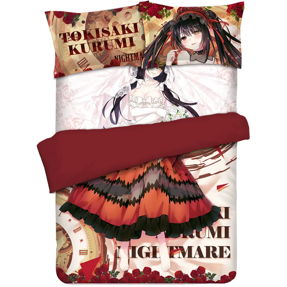 Аниме JK DATE A LIVE Tokisaki Kurumi кошмар косплей мультфильм Постельное белье наборы