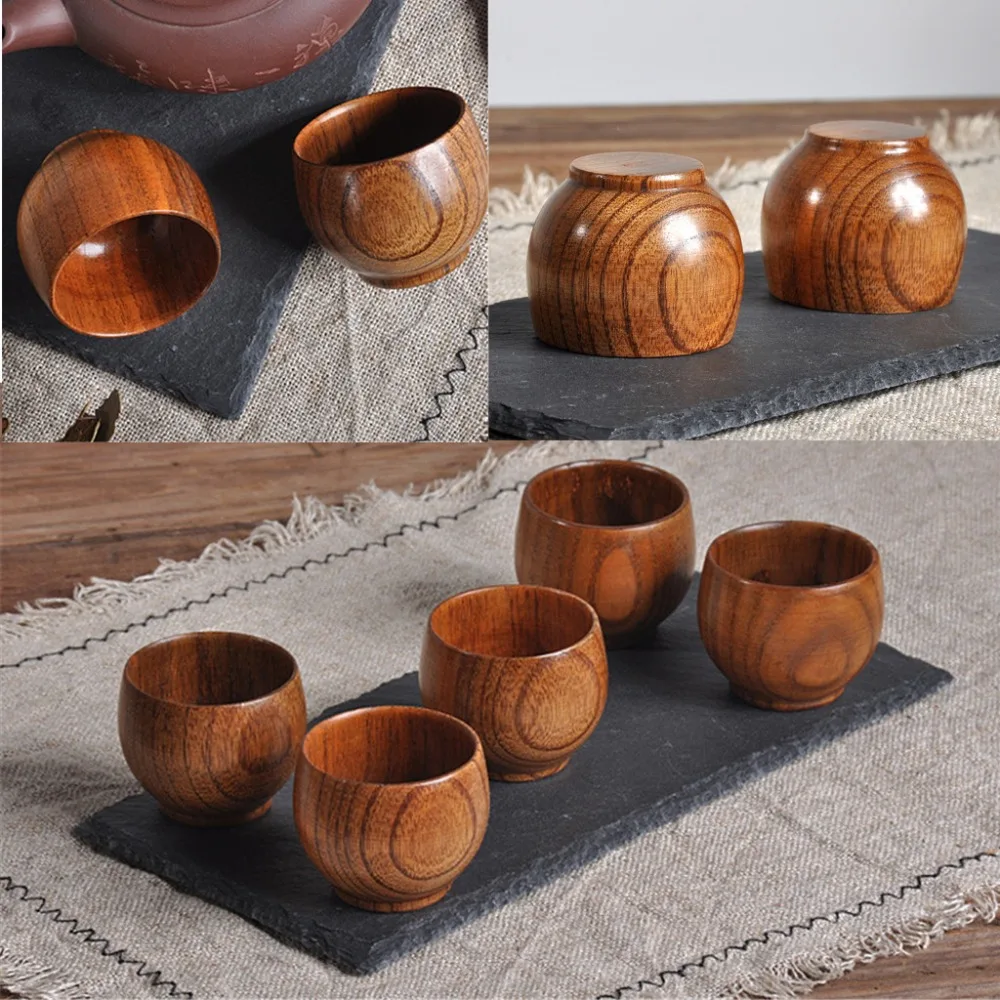 

Jujube Wood Cup Primitive Handmade Natural Spruce Wooden Cup Breakfast Beer Milk Drinkware Green Tea Cup water bottle