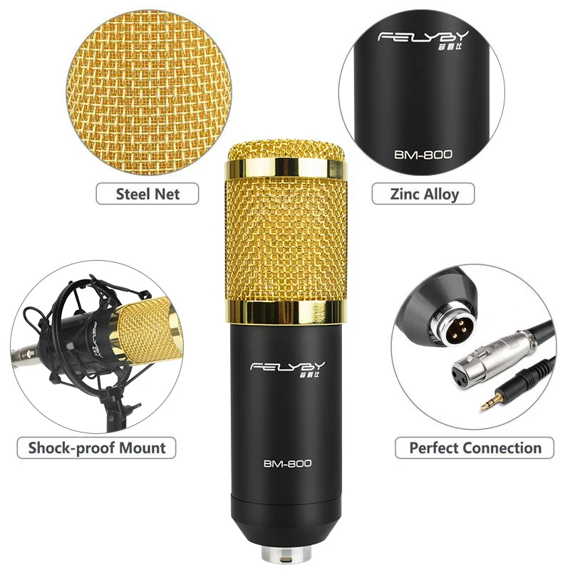 HOT! FELYBY BM 800 Professional Condenser