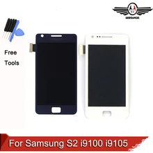 For Samsung Galaxy S2 i9100 i9105 LCD Display Touch Screen Digitizer Assembly black white blue