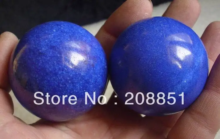 

2 Pretty Blue Natural Jasper Crystal Spheres Balls Coloured Healing,1.9". Wholesales price! Free Shipping