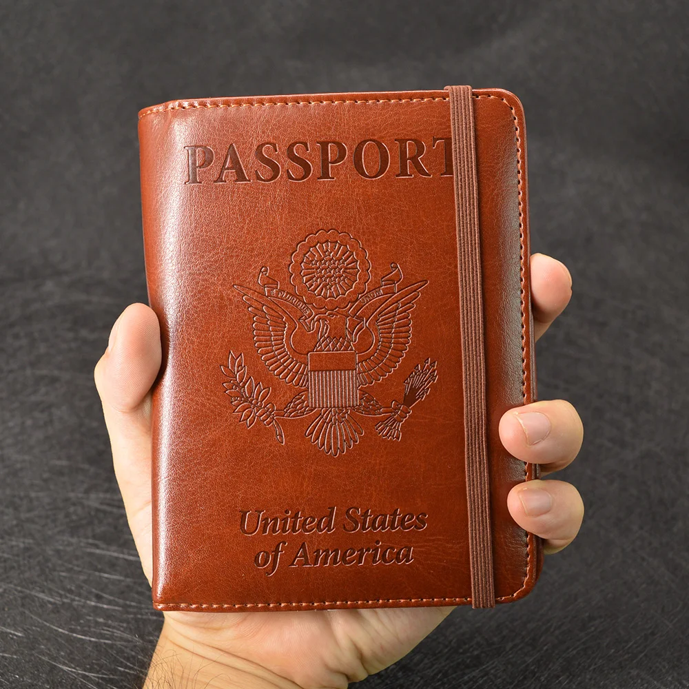 Обложка для паспорта США с Rfid блокировкой женский Американский держатель чехол