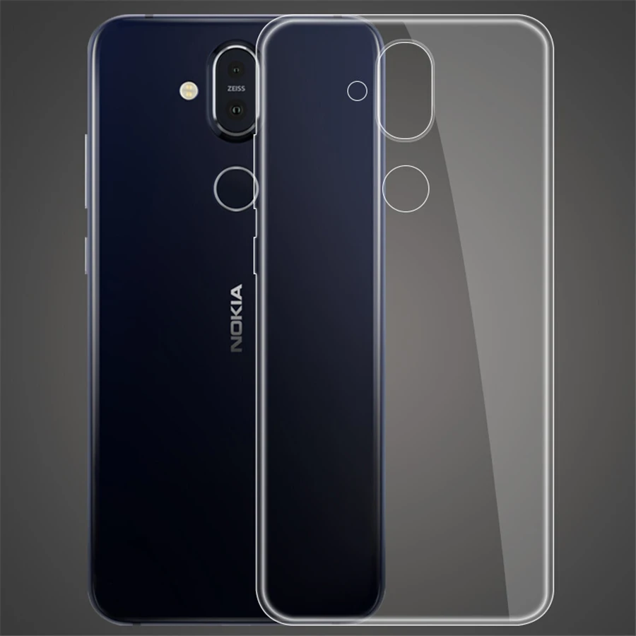 

CASE For Nokia 8.1 6.1 Plus Silicon TPU Case For Nokia 8 Sirocco 7 plus Protect Protection Protector Soft Clear