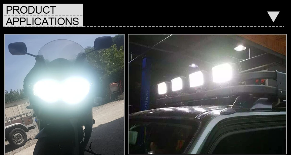 AcooSun 48W LED Car Working lamp Square DC 12V 24V LED Work Lamp Spot Light Combo Beam Offroad Boat Car Motorcycle SUV Auto Bulb (12)