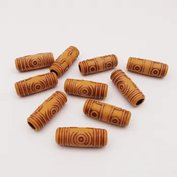 

10pcs-20pcs hair braid dread dreadlock Beads wooden color Hairstyles Braiding Hair Accessories approx 5.9mm inner hole
